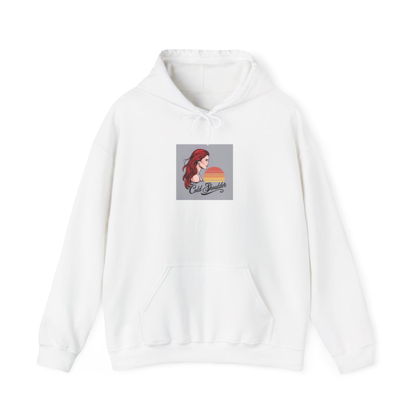 Retro Sunset Graphic Hoodie with Quote - Unisex Heavy Blend Sweatshirt