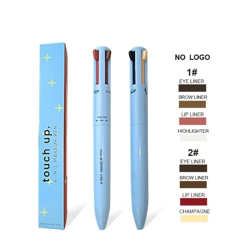 Glamdefine™ 4-In-1 Precision Makeup Pen – Eyeliner, Eyebrow, Contour & Lip Liner in One Long-Lasting Waterproof Tool